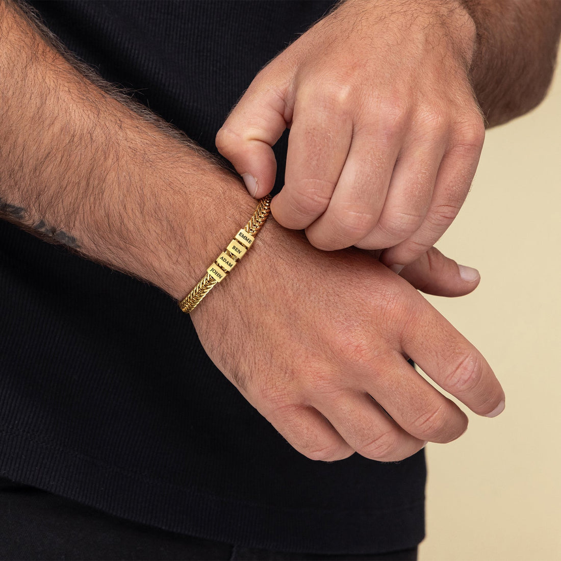 Personalized Premium Leo Bracelet  | Engrave Your Loved Ones' Names - Gold