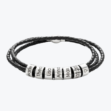 Leather bracelet with engraving