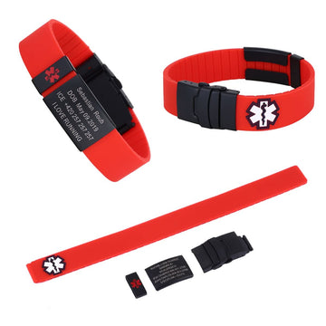 Custom Sport Medical Alert Bracelet – Free Engraving