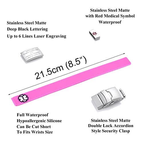 Custom Sport Medical Alert Bracelet – Free Engraving