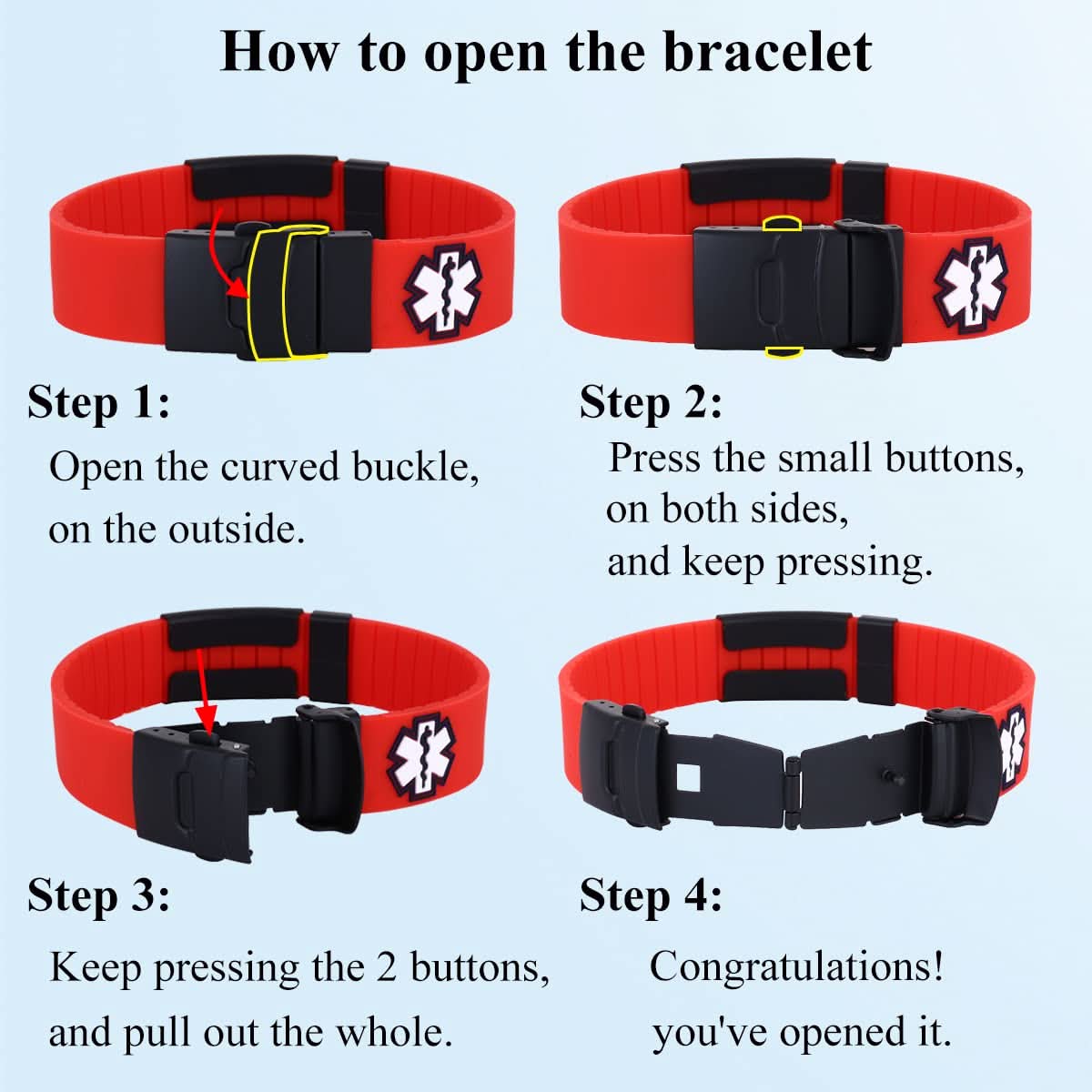 Custom Sport Medical Alert Bracelet – Free Engraving