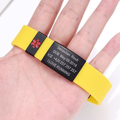 Custom Sport Medical Alert Bracelet – Free Engraving