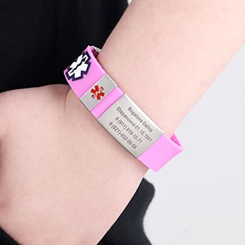 Custom Sport Medical Alert Bracelet – Free Engraving