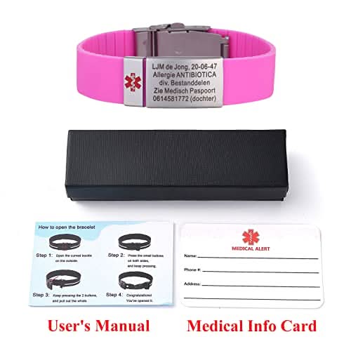 Custom Sport Medical Alert Bracelet – Free Engraving