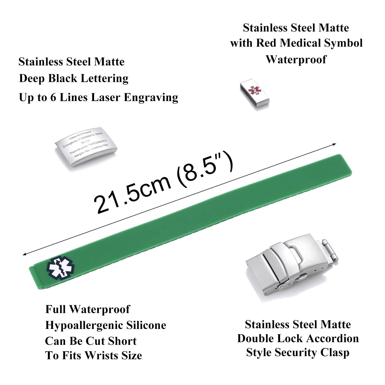 Custom Sport Medical Alert Bracelet – Free Engraving