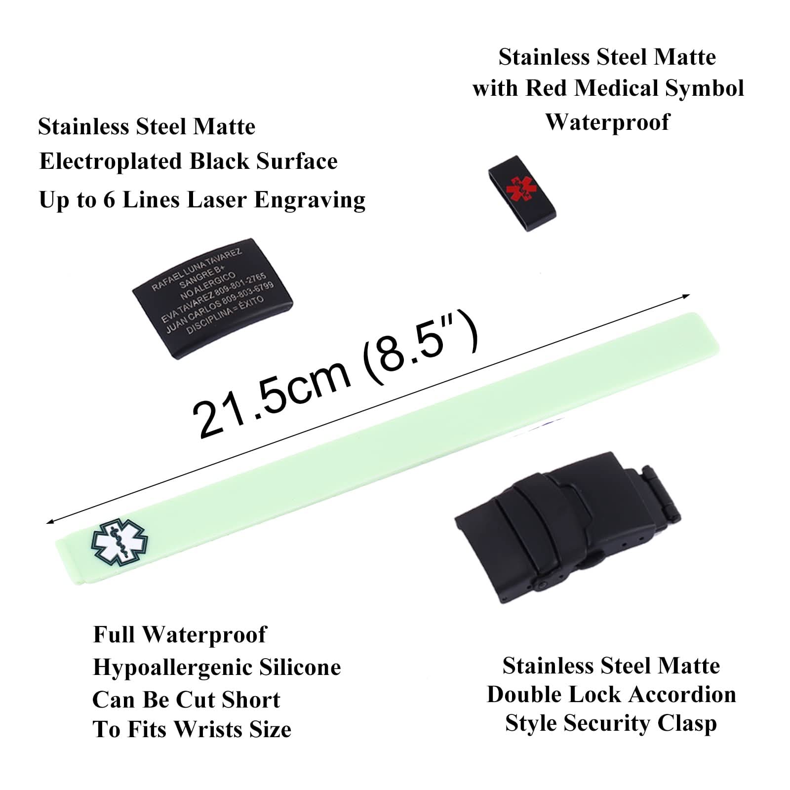 Custom Sport Medical Alert Bracelet – Free Engraving