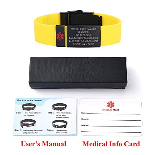 Custom Sport Medical Alert Bracelet – Free Engraving