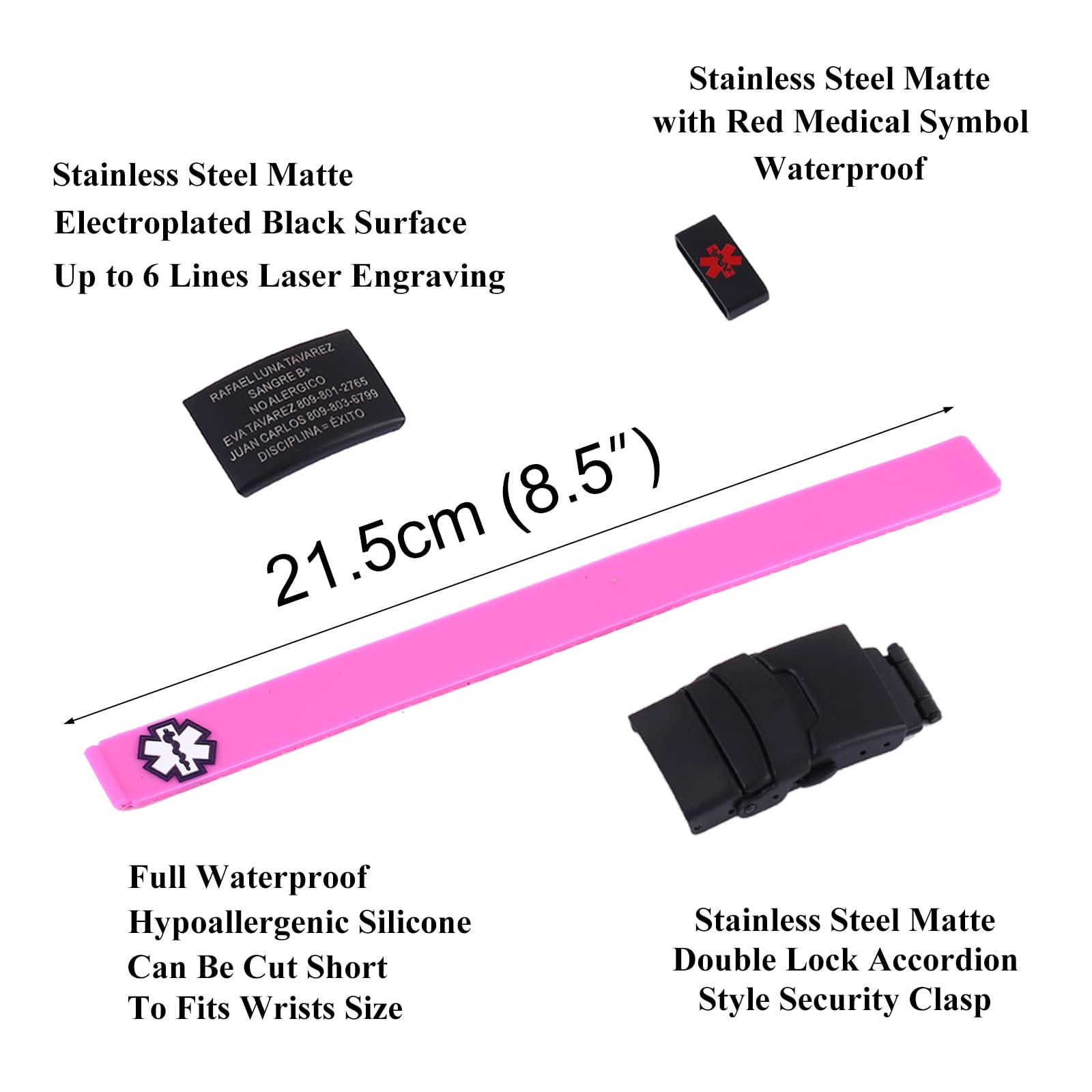 Custom Sport Medical Alert Bracelet – Free Engraving