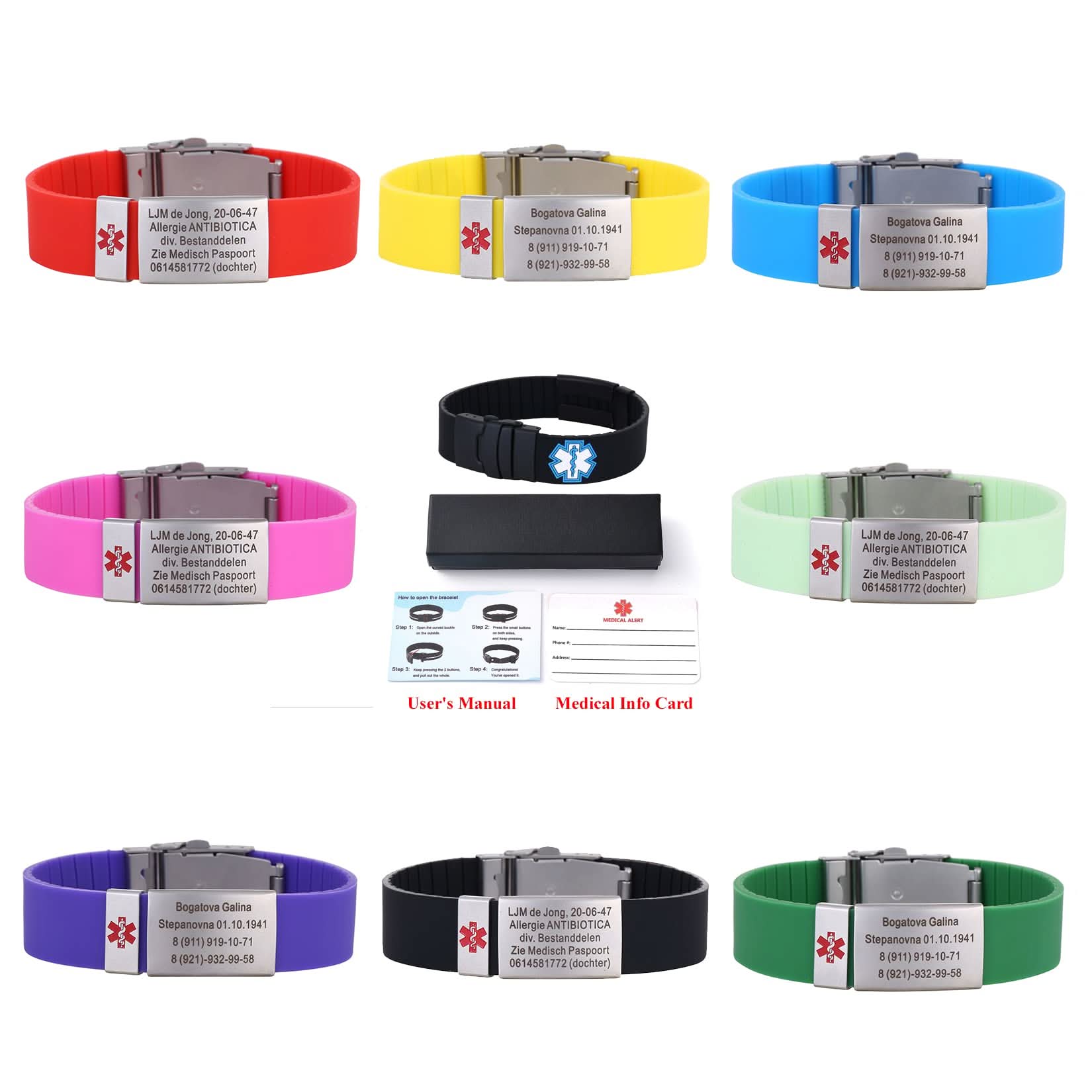 Custom Sport Medical Alert Bracelet – Free Engraving
