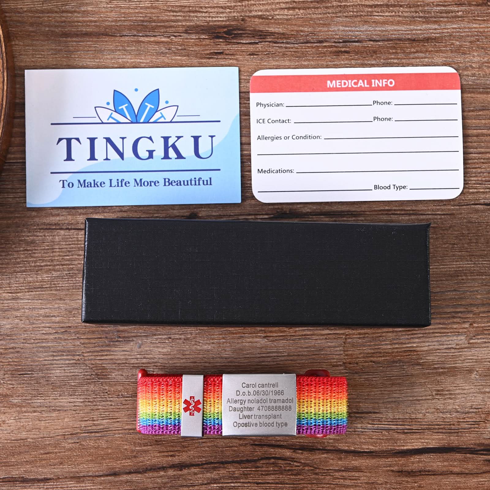 Personalized Medical ID Bracelet – Unisex Emergency Alert