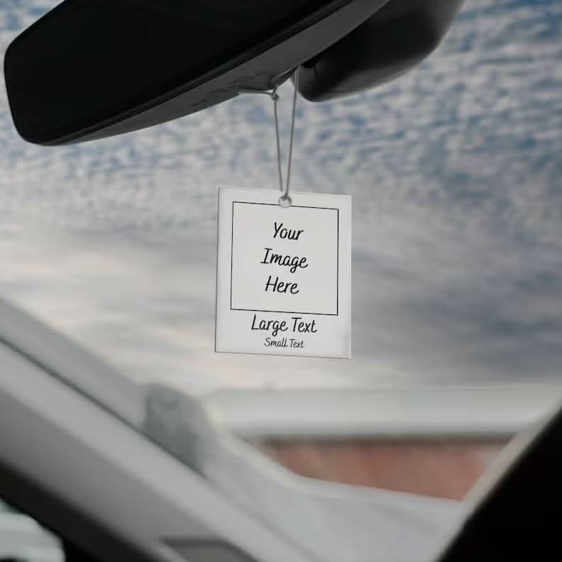 Custom Dual-Sided Car Ornament – Personalized Rearview Gift