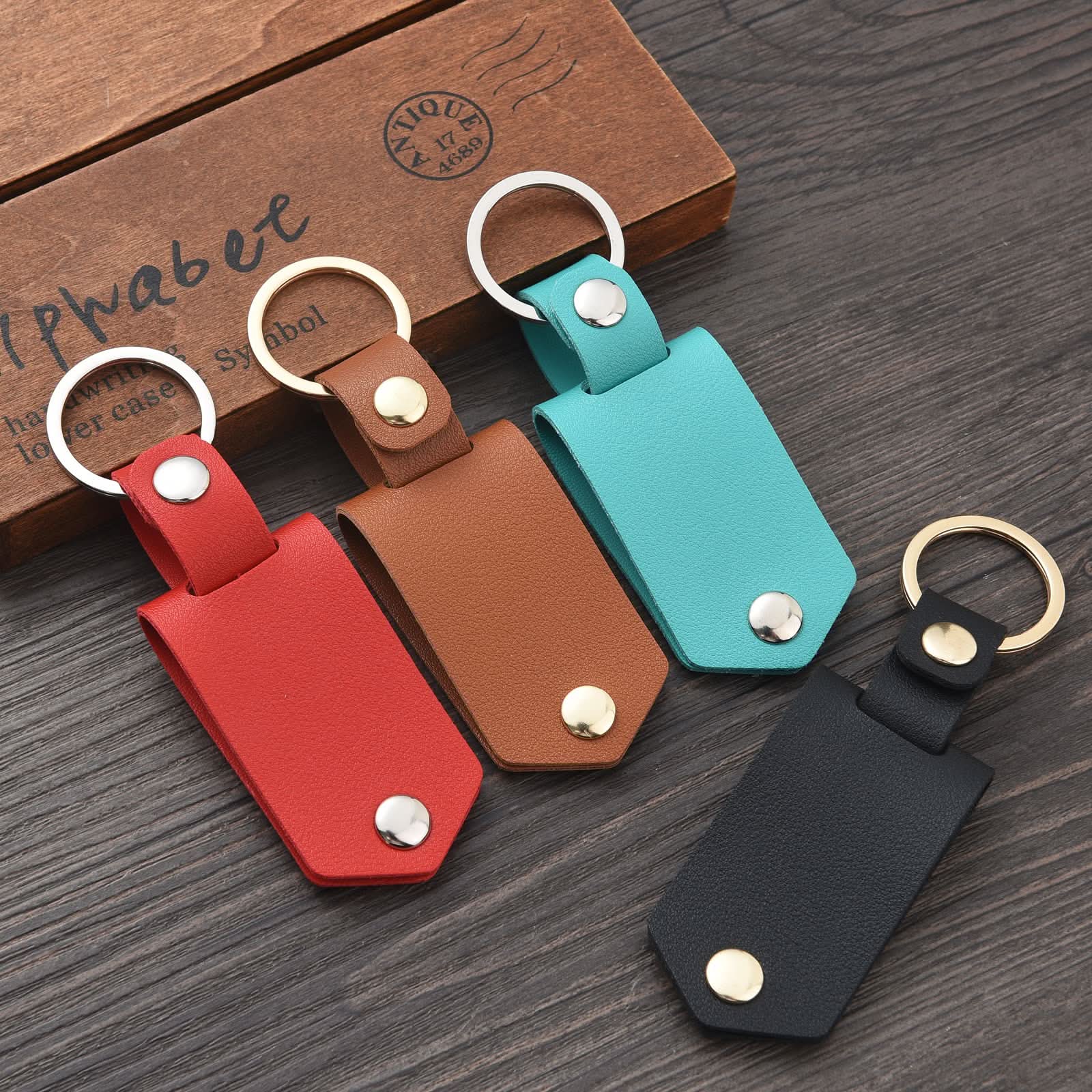 Custom Photo Leather Keychain – Hidden 'Drive Safe' Gift