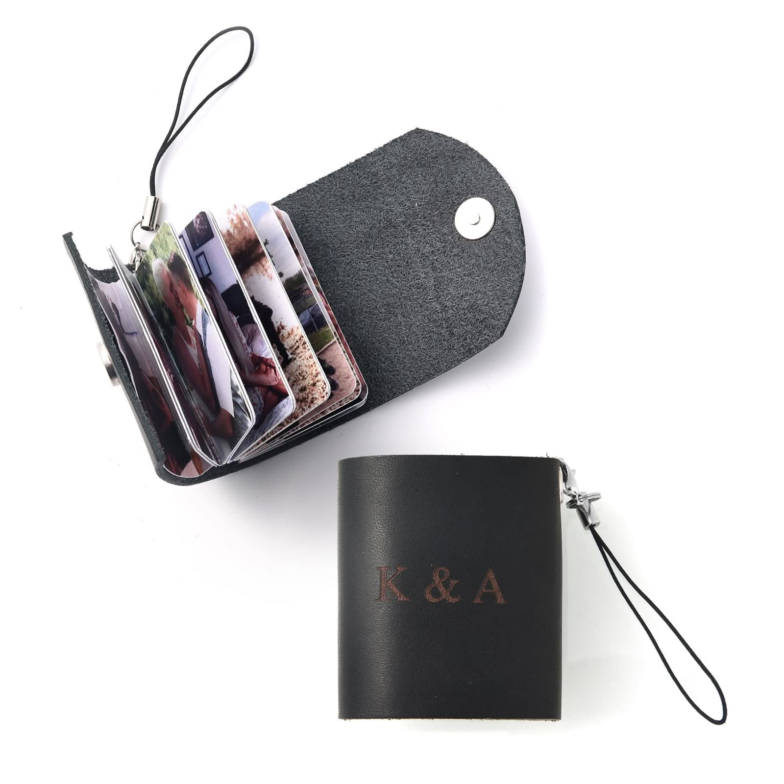 Custom Mini Leather Photobook Keychain – 12 Photo Album