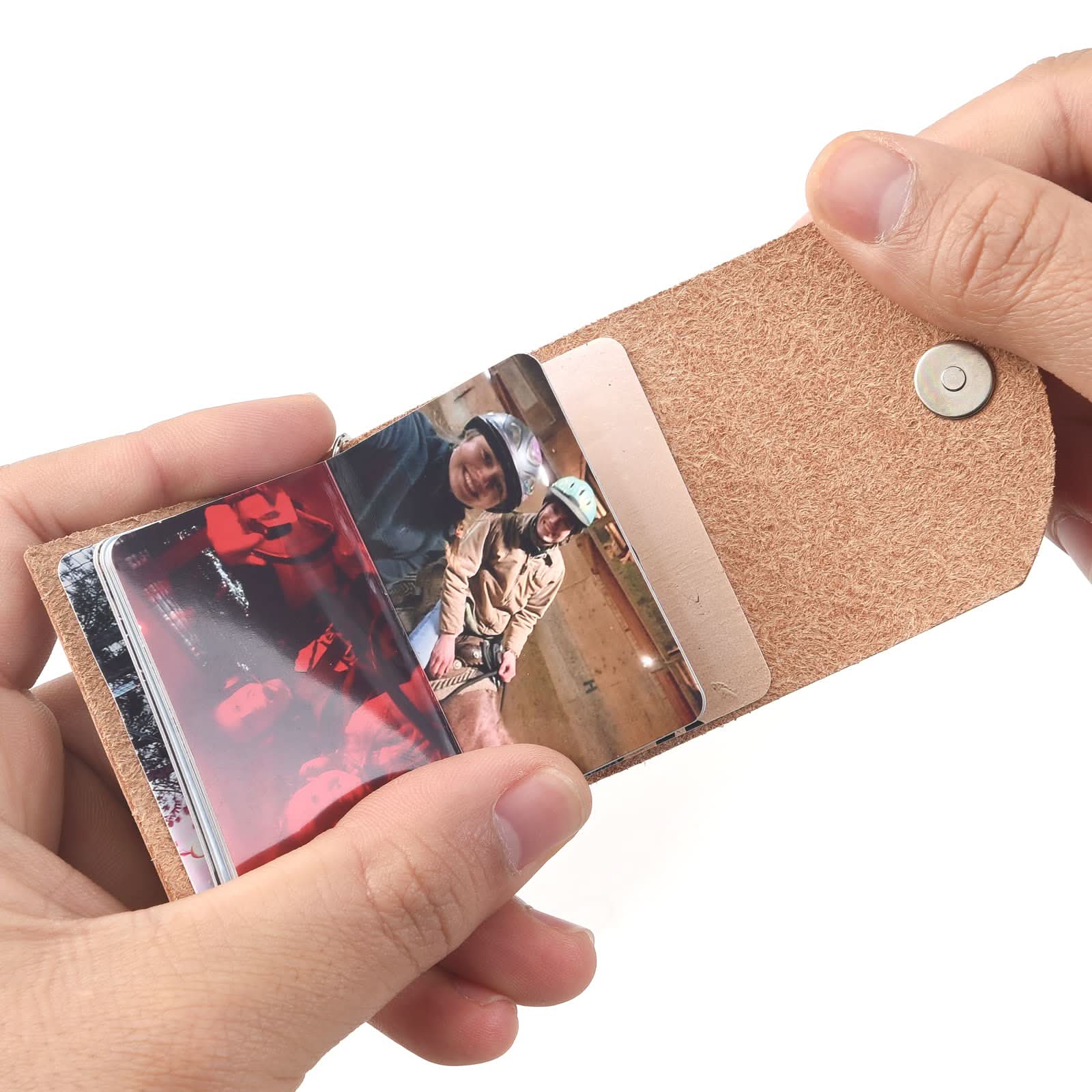 Custom Mini Leather Photobook Keychain – 12 Photo Album