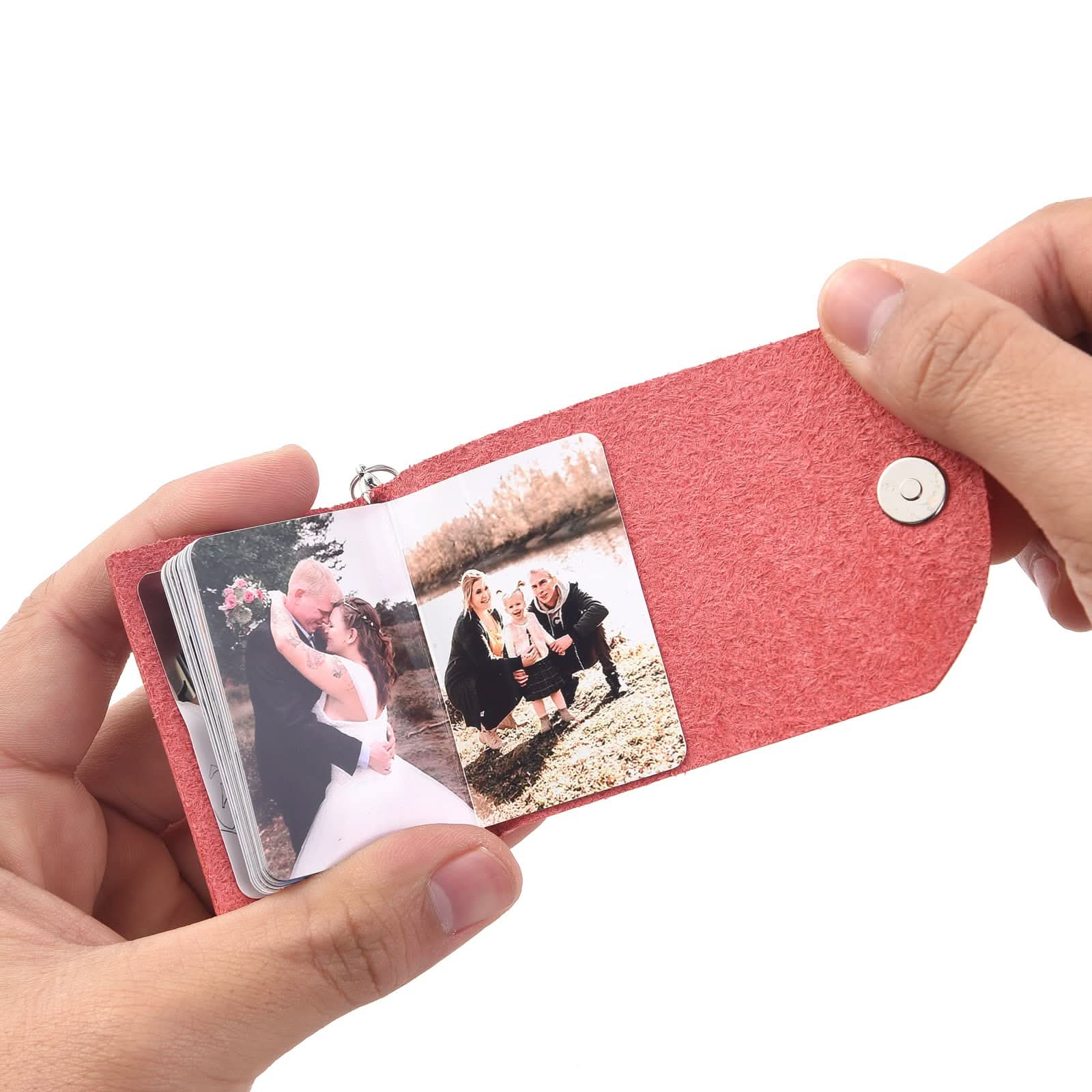 Custom Mini Leather Photobook Keychain – 12 Photo Album