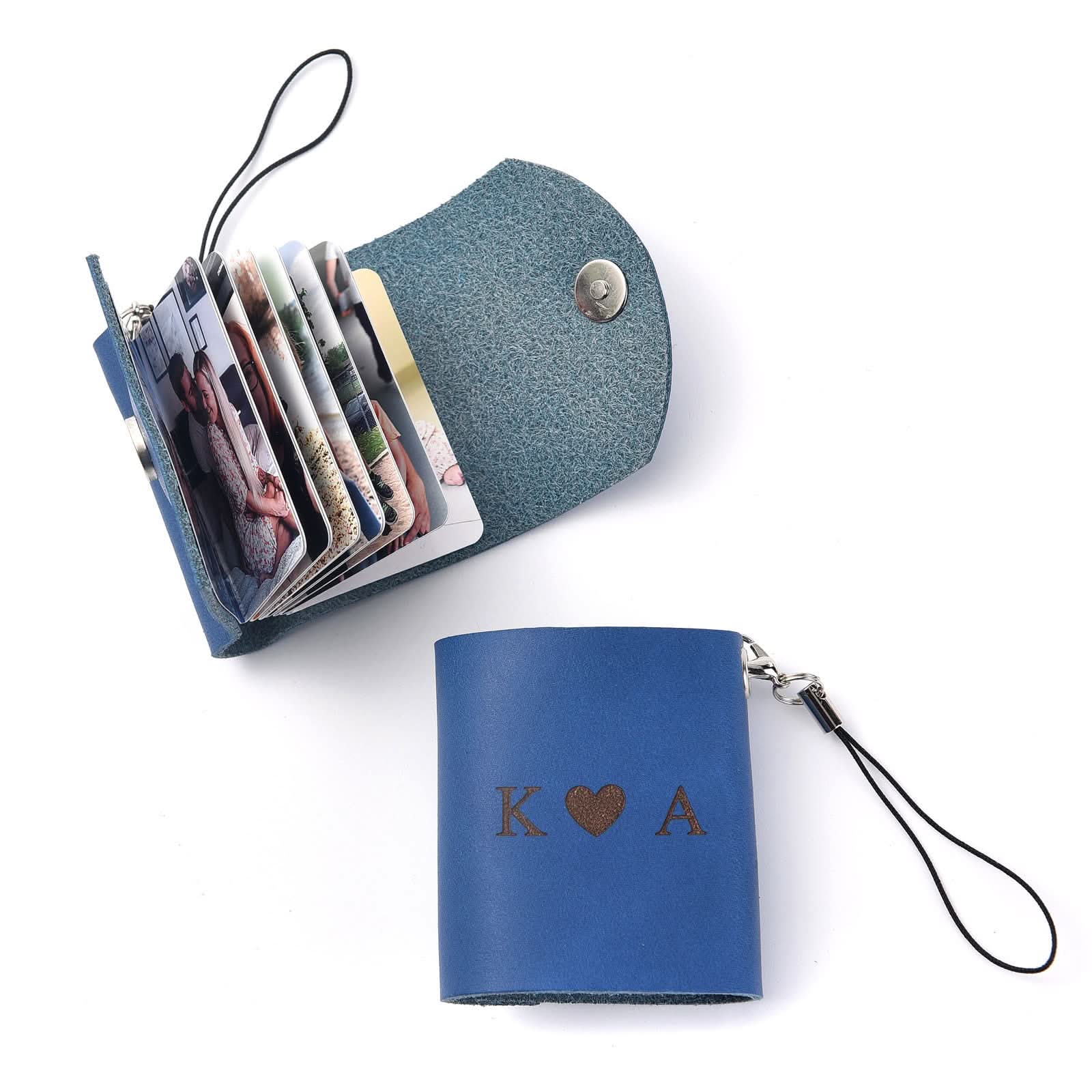 Custom Mini Leather Photobook Keychain – 12 Photo Album
