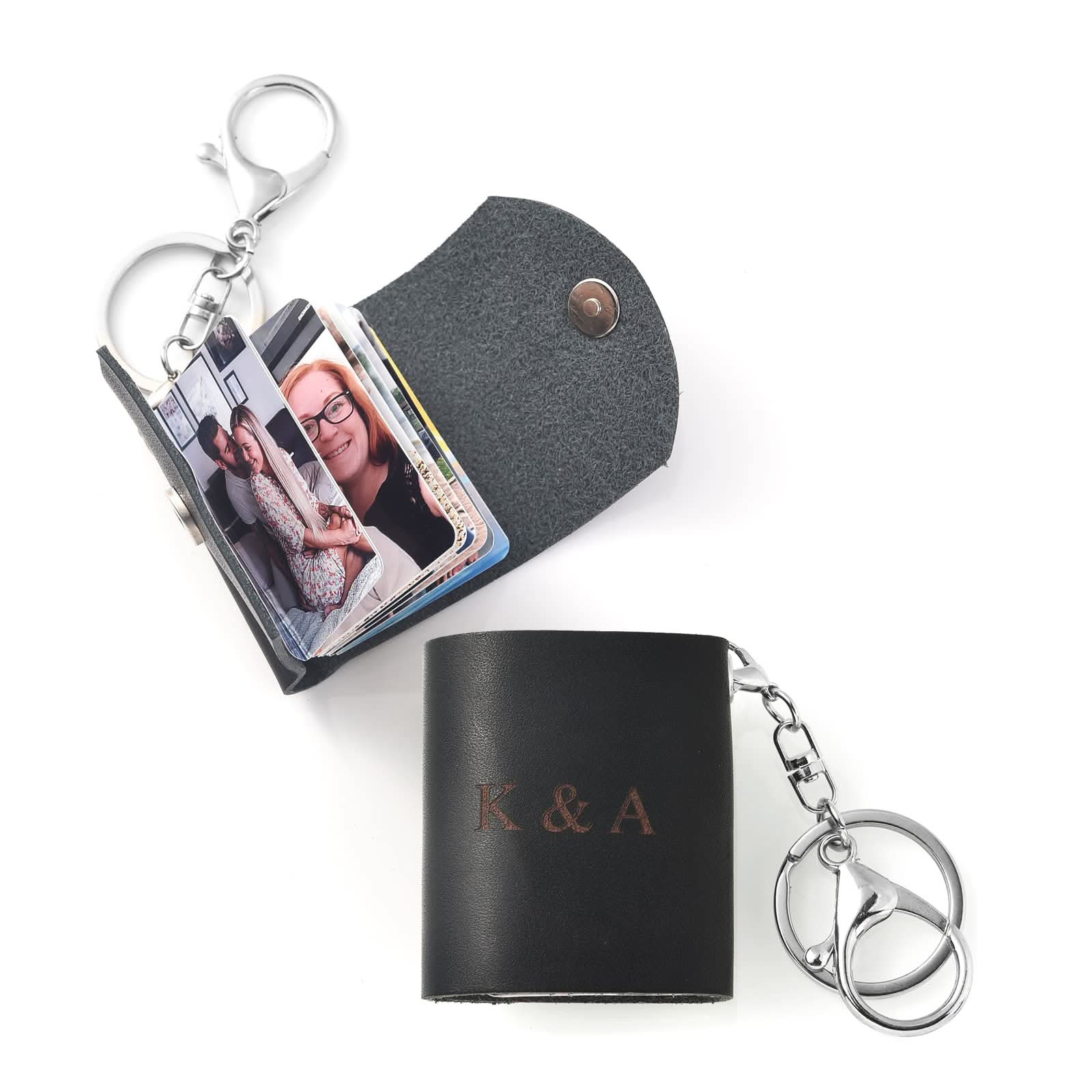 Custom Mini Leather Photobook Keychain – 12 Photo Album