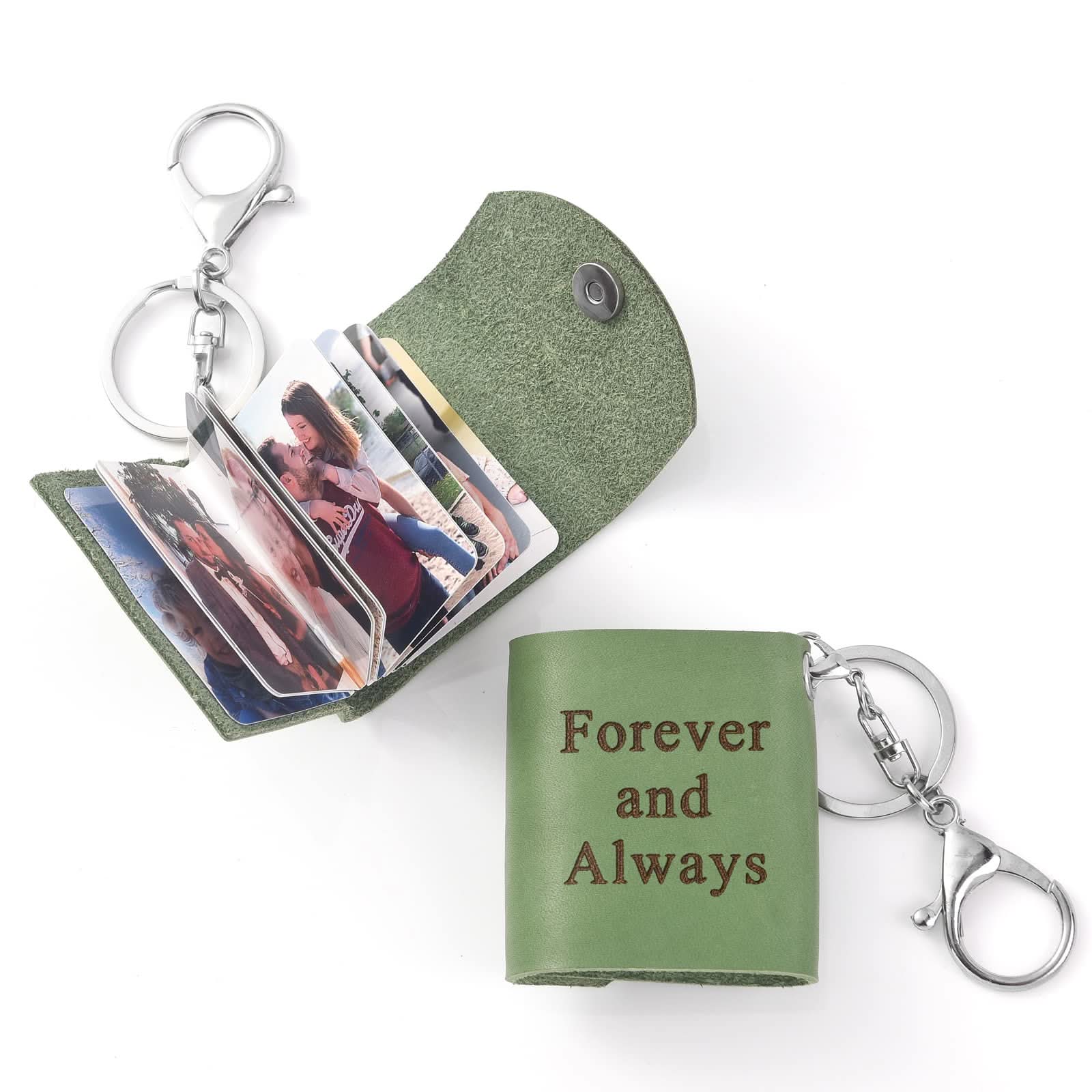 Custom Mini Leather Photobook Keychain – 12 Photo Album