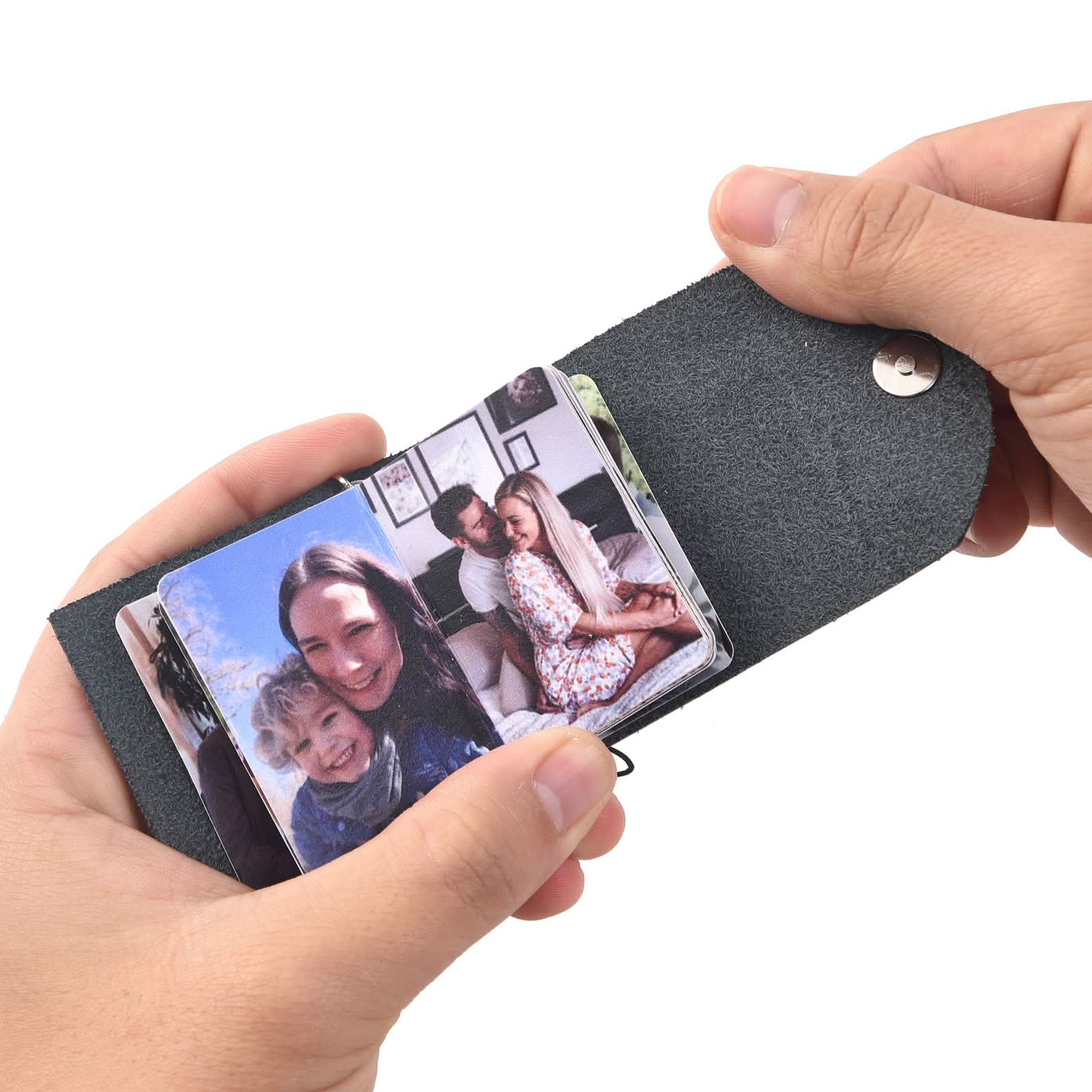 Custom Mini Leather Photobook Keychain – 12 Photo Album