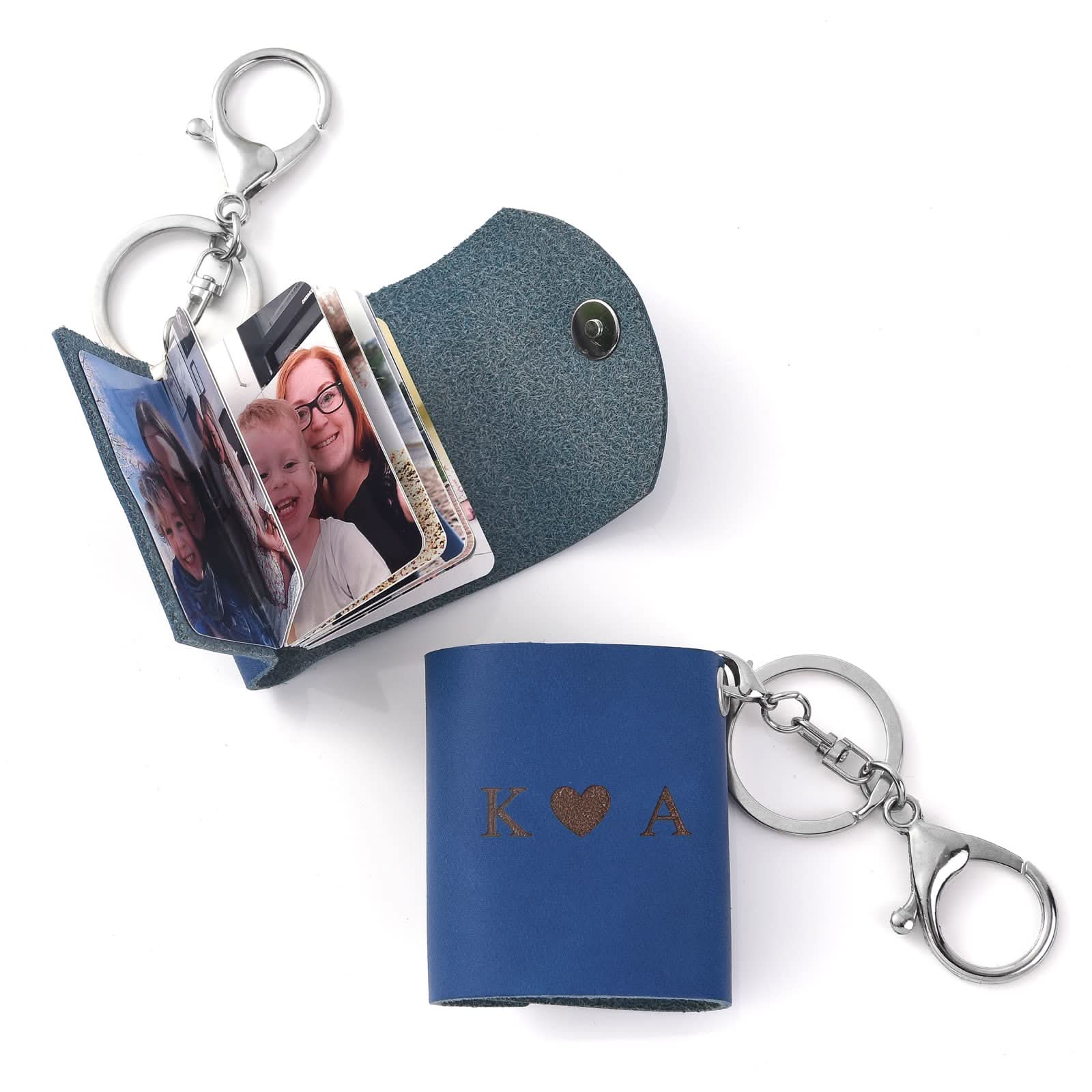 Custom Mini Leather Photobook Keychain – 12 Photo Album