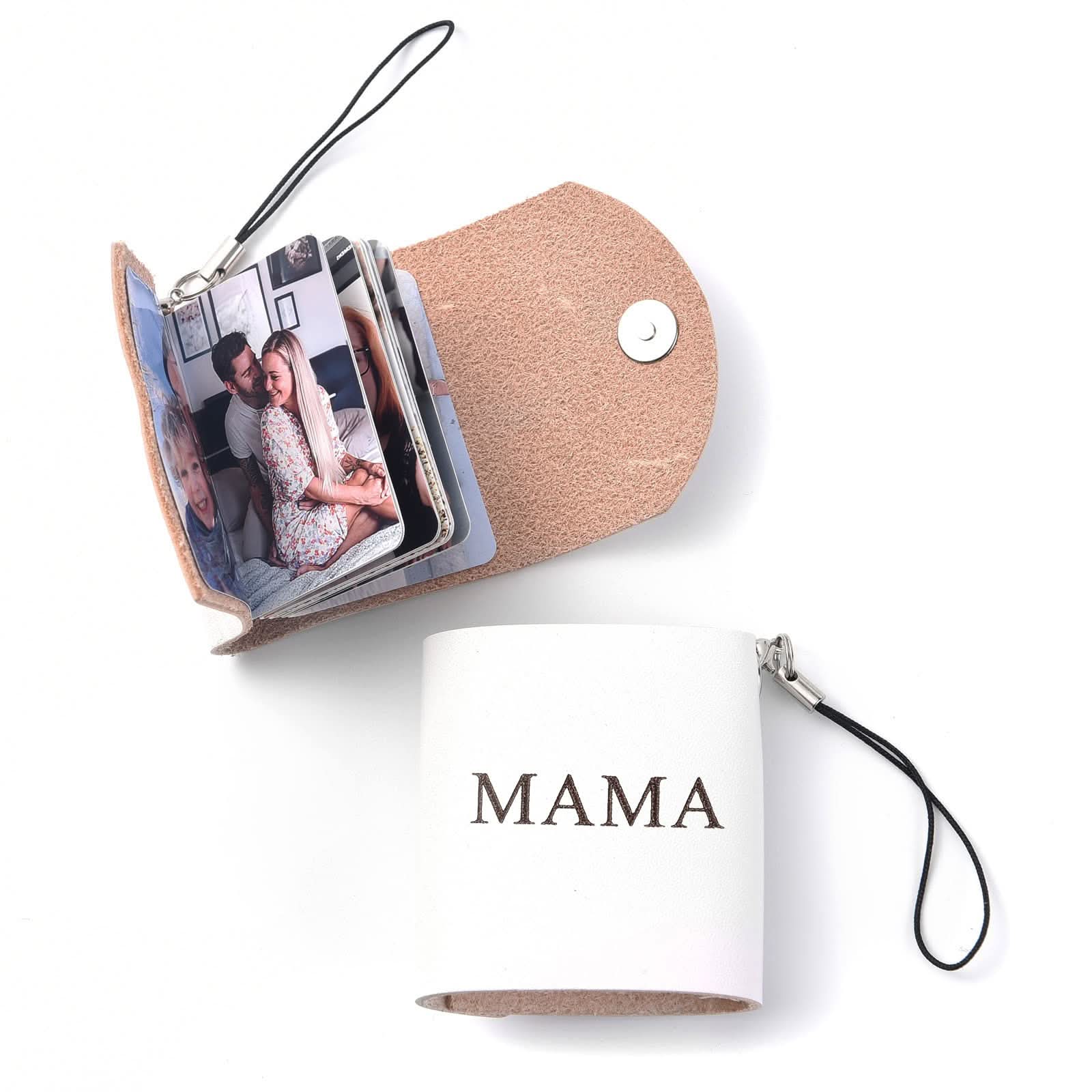 Custom Mini Leather Photobook Keychain – 12 Photo Album