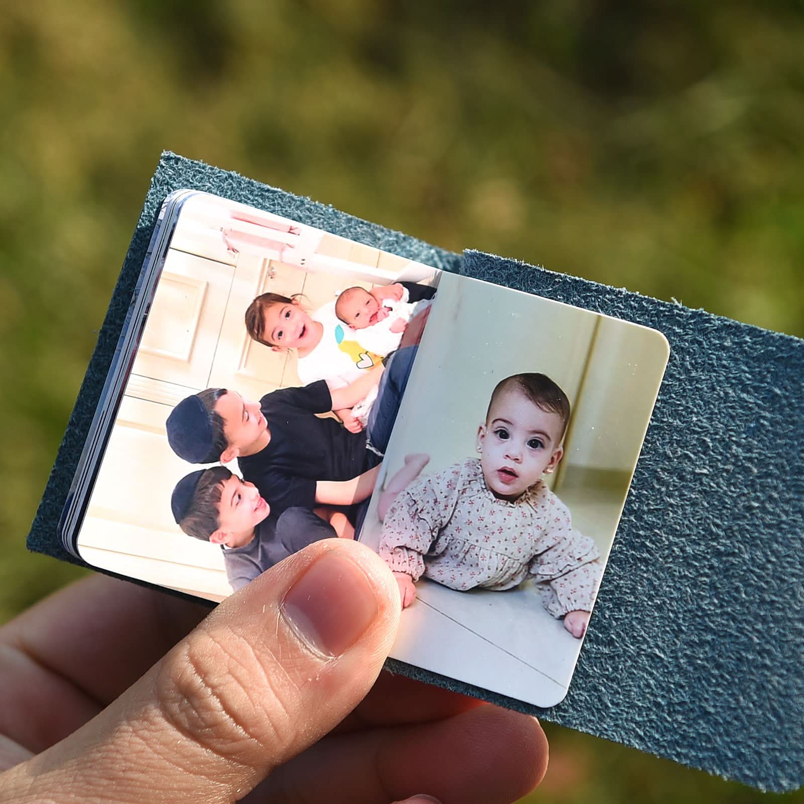 Custom Mini Leather Photobook Keychain – 12 Photo Album