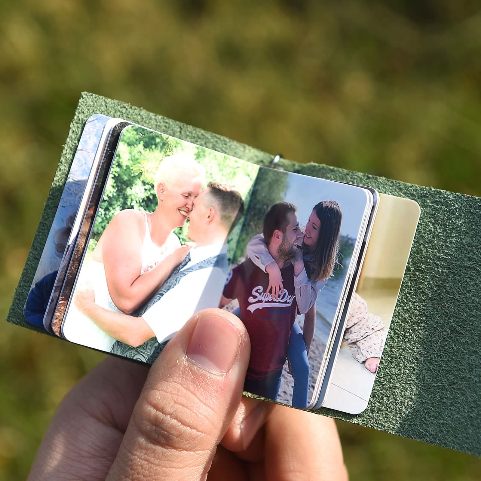 Custom Mini Leather Photobook Keychain – 12 Photo Album