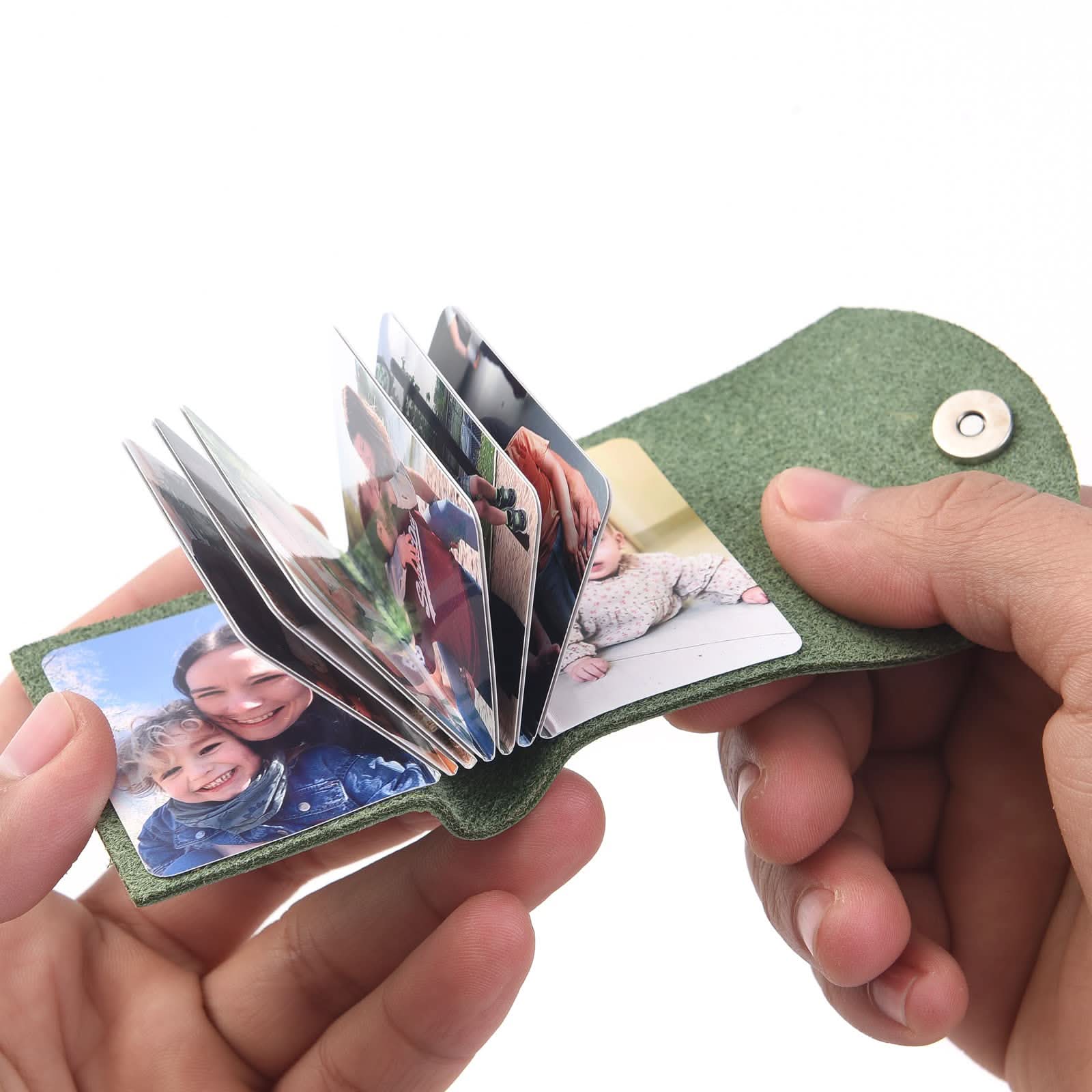 Custom Mini Leather Photobook Keychain – 12 Photo Album