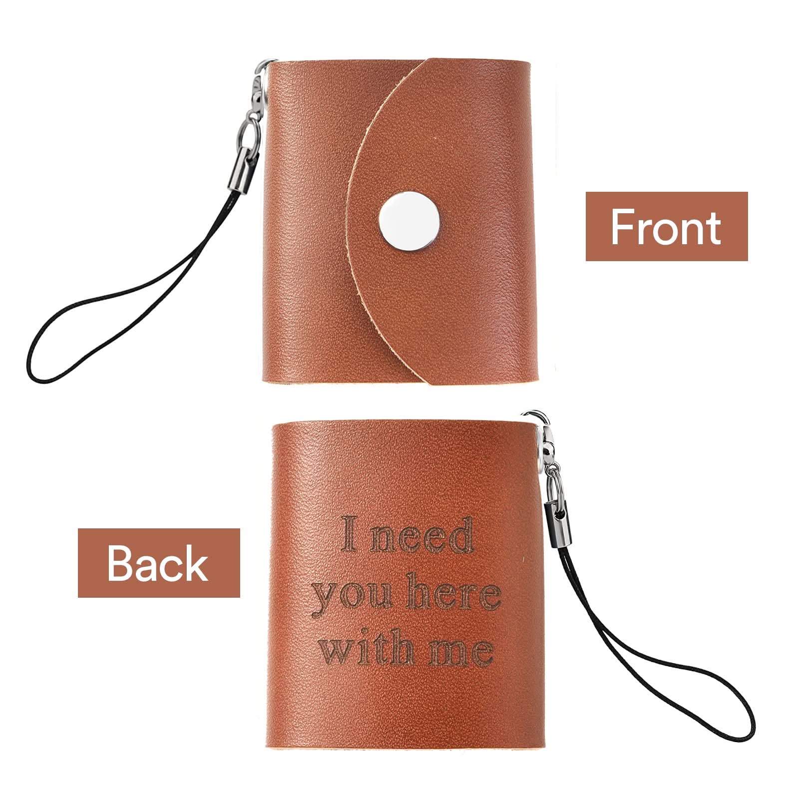 Custom Mini Leather Photobook Keychain – 12 Photo Album