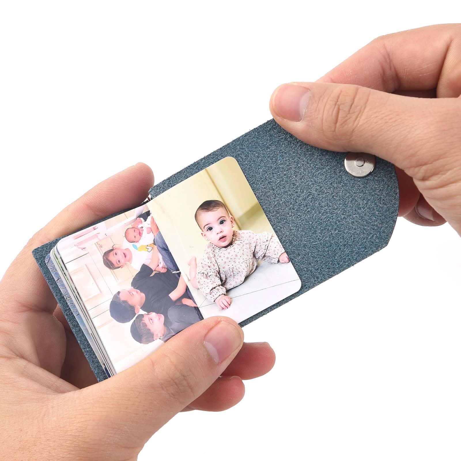 Custom Mini Leather Photobook Keychain – 12 Photo Album