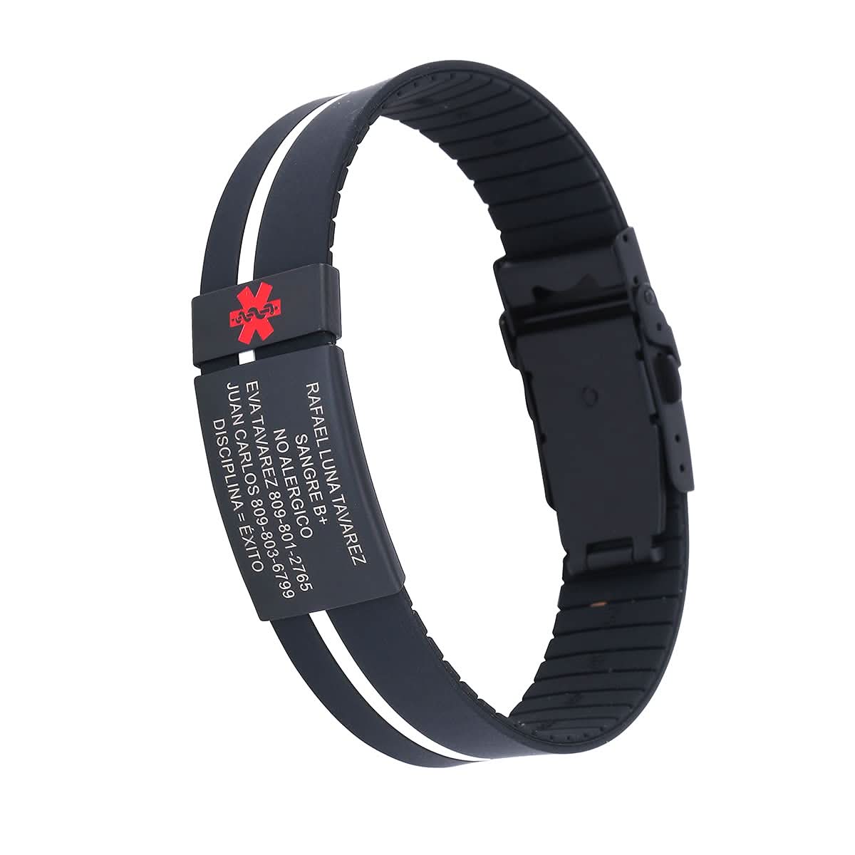 Custom Sport SOS Medical Alert Silicone Bracelet