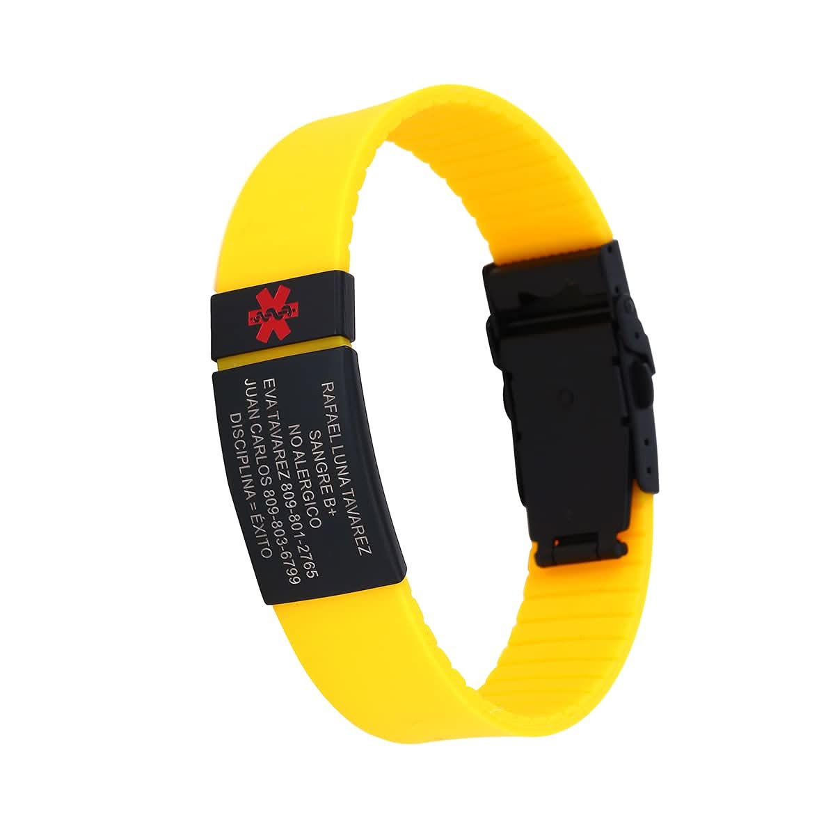 Custom Sport SOS Medical Alert Silicone Bracelet