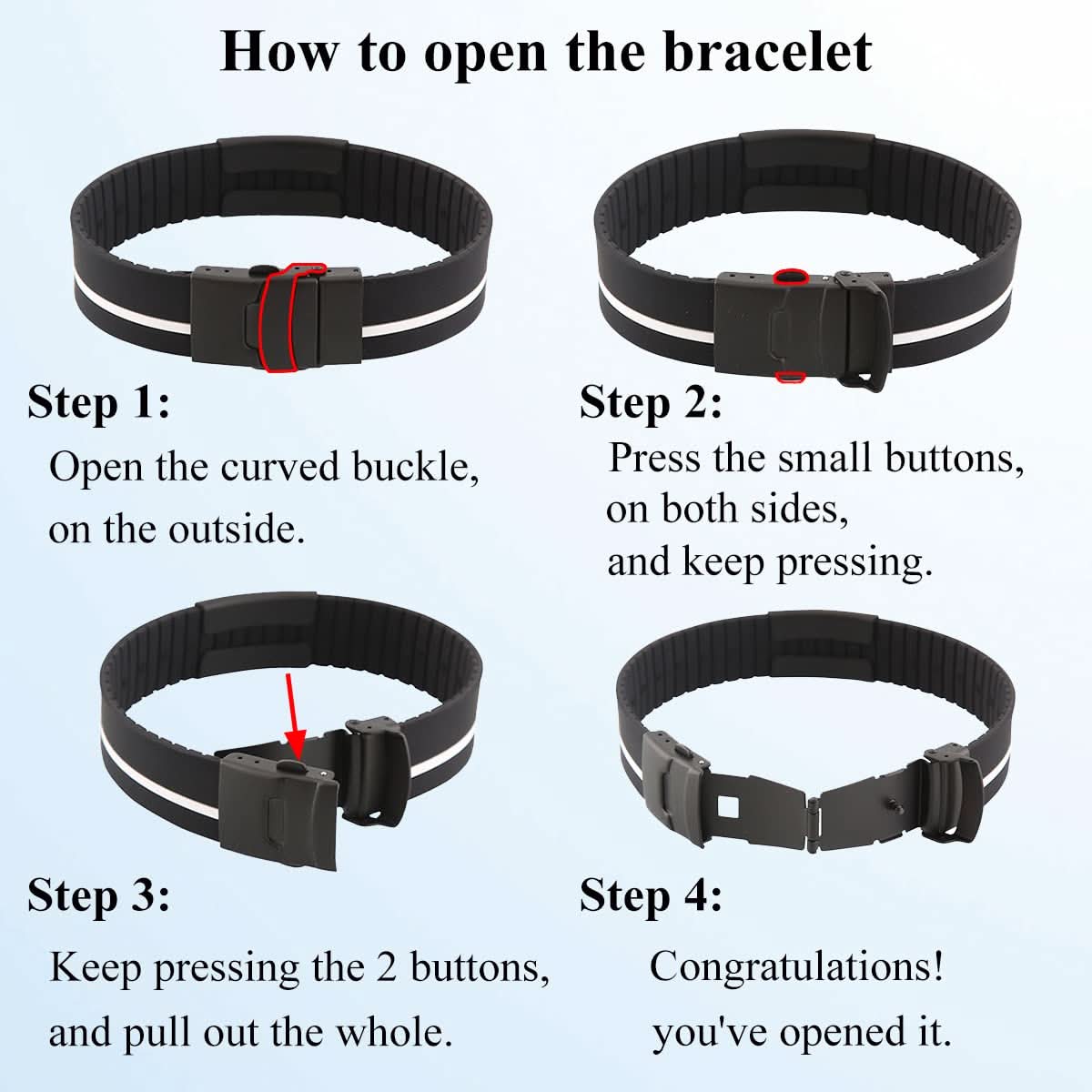 Custom Sport SOS Medical Alert Silicone Bracelet