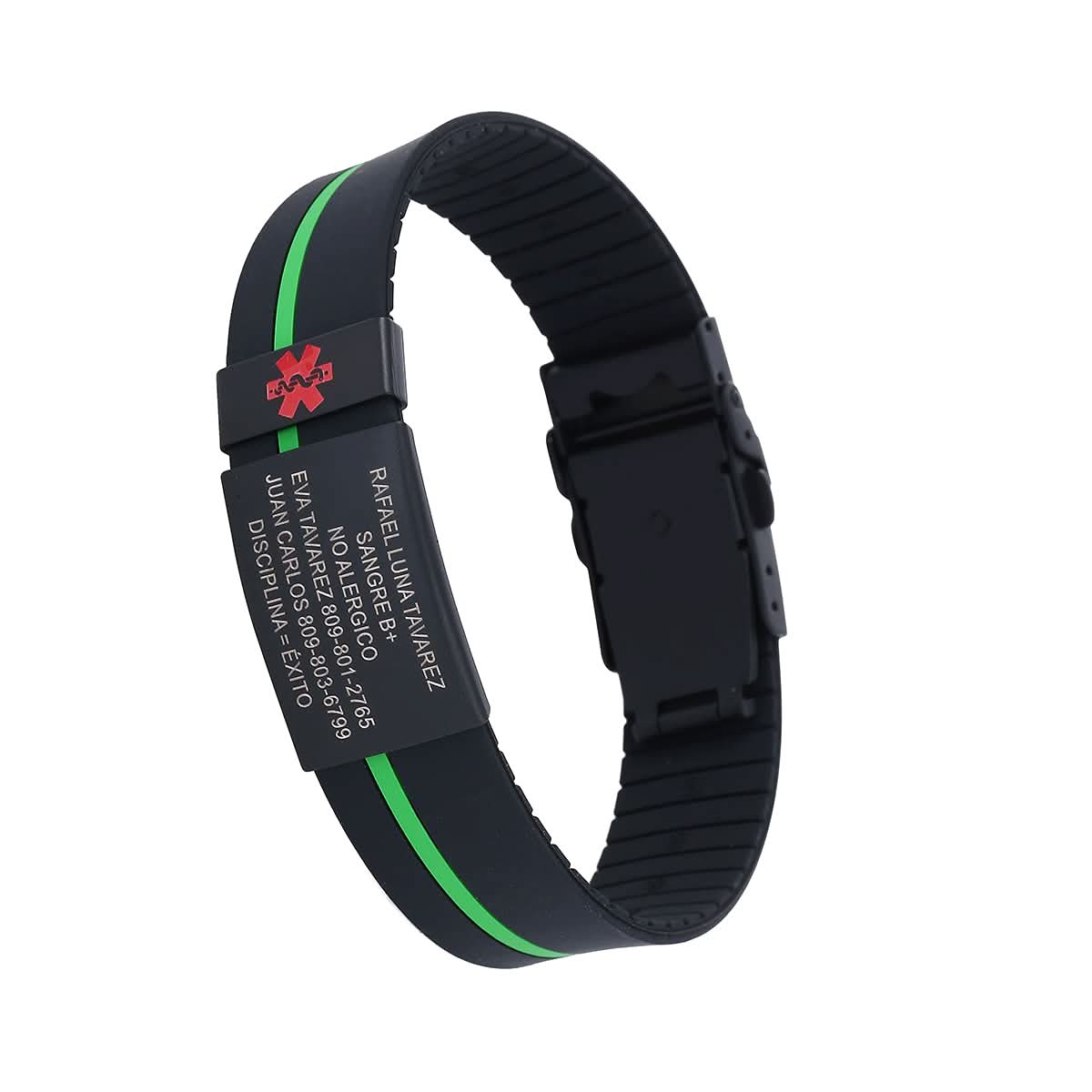 Custom Sport SOS Medical Alert Silicone Bracelet