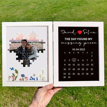 Personalized The Day I Found My Missing Piece Puzzele Photo Frame - Love&Craft