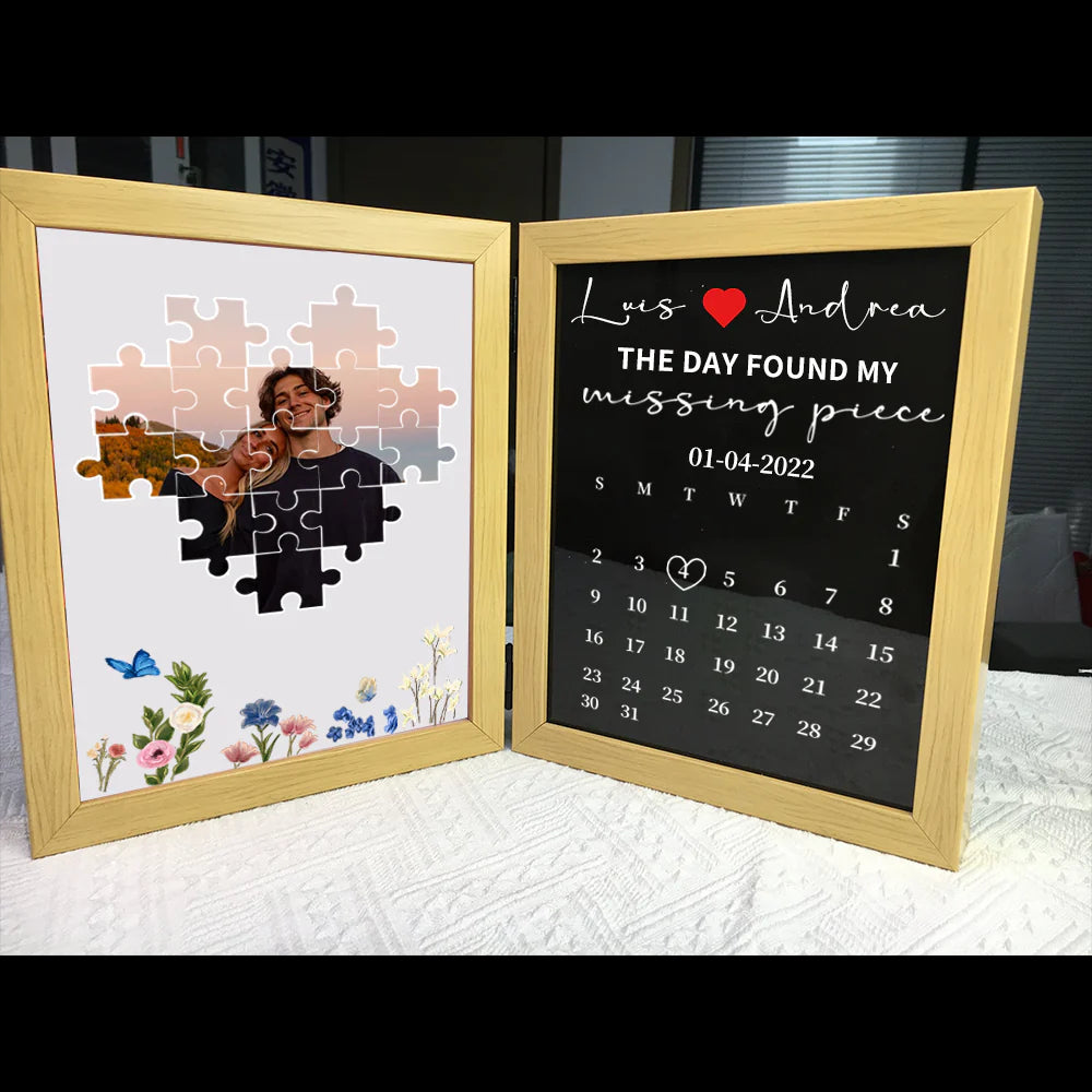 Personalized The Day I Found My Missing Piece Puzzele Photo Frame - Love&Craft