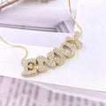 Custom 18K Gold Plated Letter Bracelet: Sparkling Zircon Name Pendant