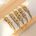 Custom 18K Gold Plated Letter Bracelet: Sparkling Zircon Name Pendant