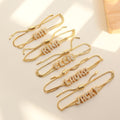Custom 18K Gold Plated Letter Bracelet: Sparkling Zircon Name Pendant