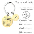 Anniversary Calendar Keychain – Custom Engraved for Couples