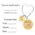 Anniversary Calendar Keychain – Custom Engraved for Couples