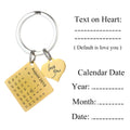 Anniversary Calendar Keychain – Custom Engraved for Couples