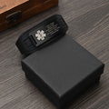 Personalized Men's Genuine Leather Medical ID Bracelet