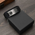 Personalized Men's Genuine Leather Medical ID Bracelet
