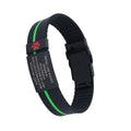 Custom Sport SOS Medical Alert Silicone Bracelet